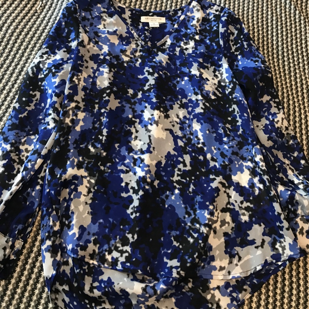 Blue print blouse